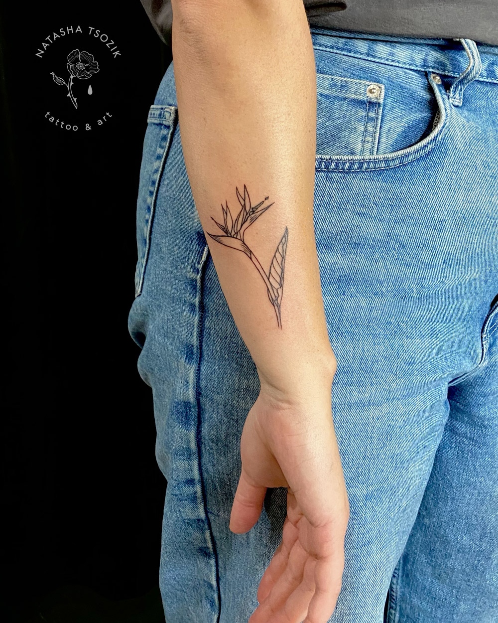 Tattoo tagged with leg bird of paradise watercolor flower   inkedappcom