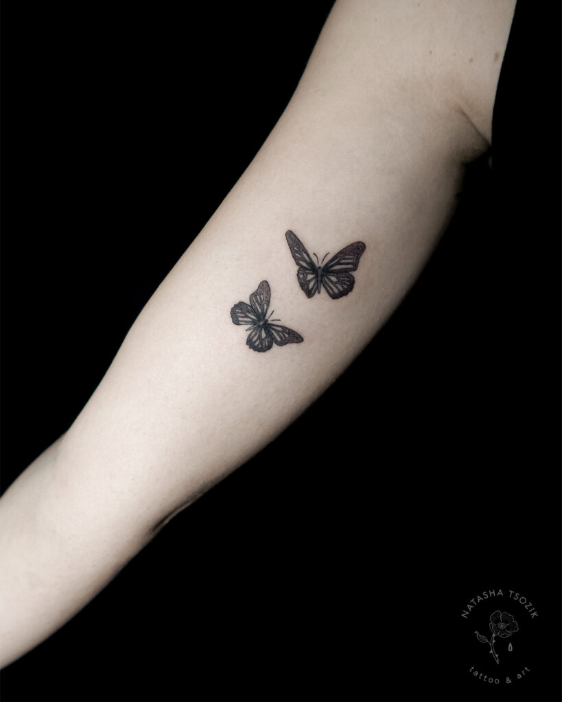 Butterflies Tattoo by Natasha Tsozik