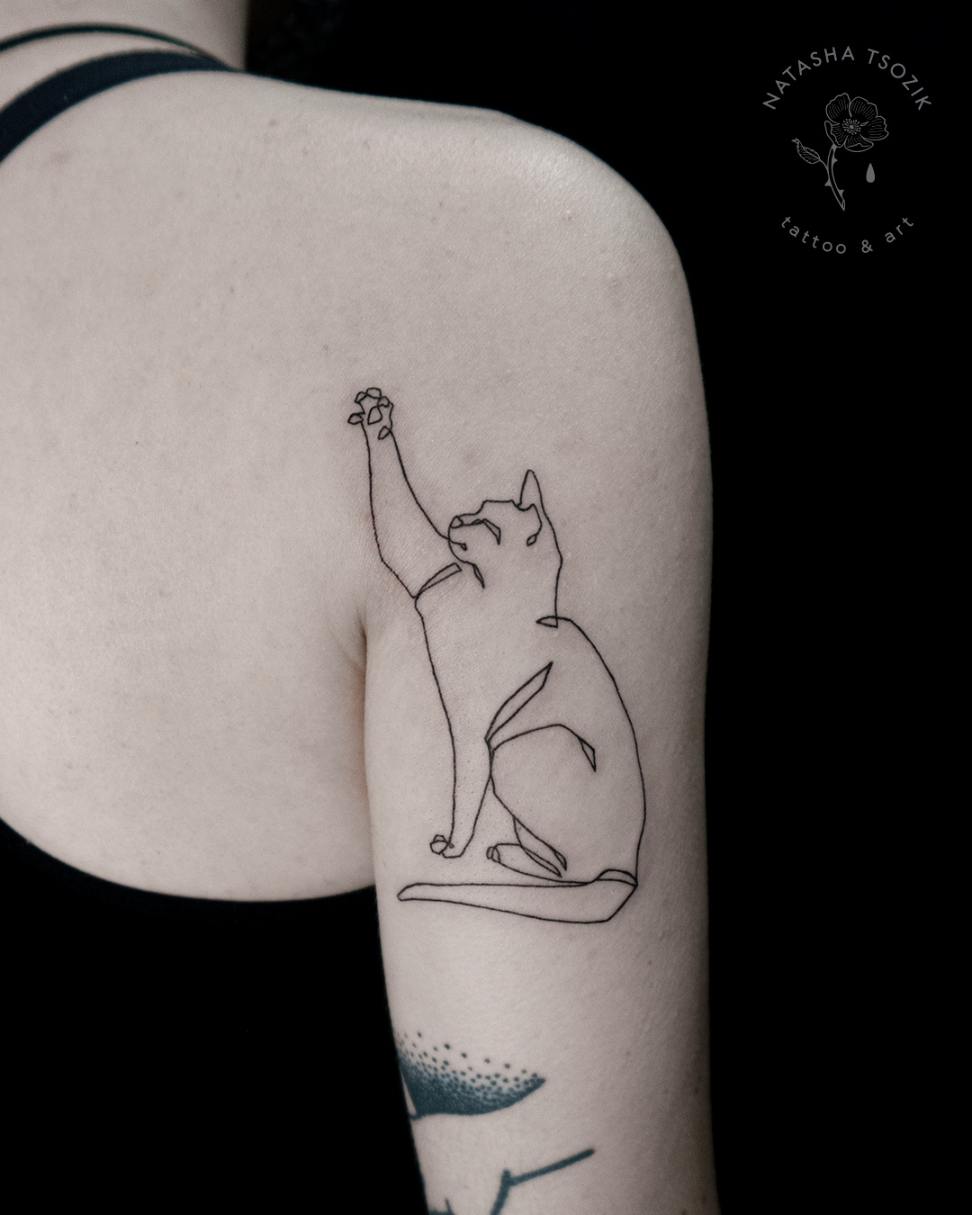 Cat Tattoo by Natasha Tsozik