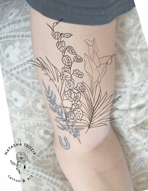 Botanical Tattoo Design by Natasha Tsozik