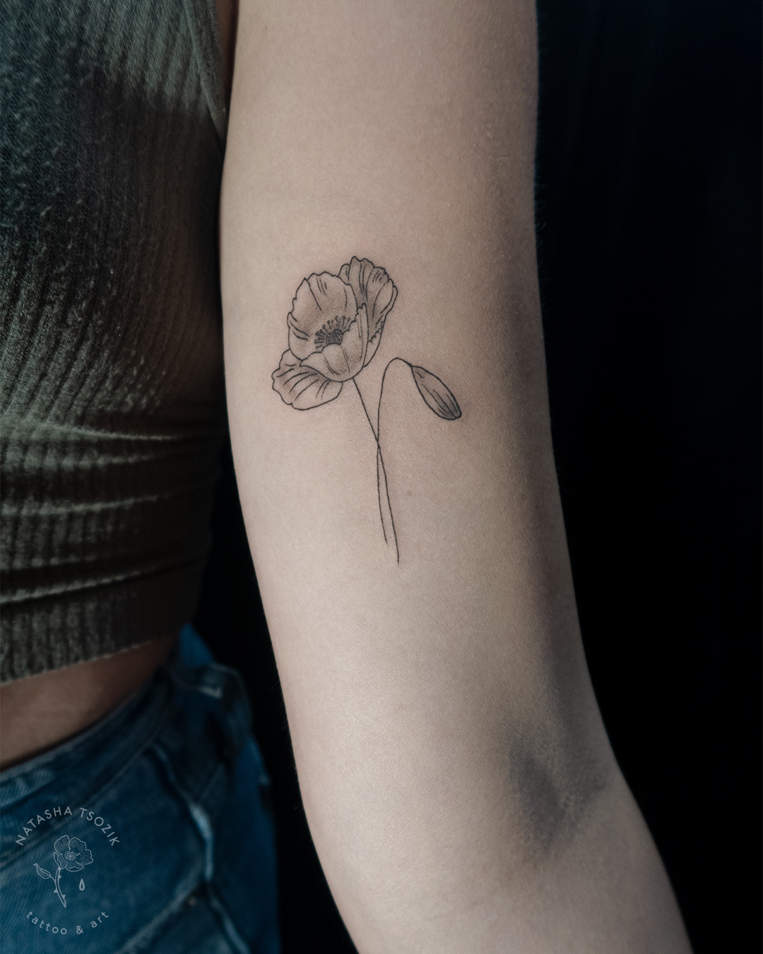 Top 30 Poppy Flower Tattoo: Colorful, Black & White Design Ideas (2023  Updated) | Small forearm tattoos, Simple forearm tattoos, White flower  tattoos
