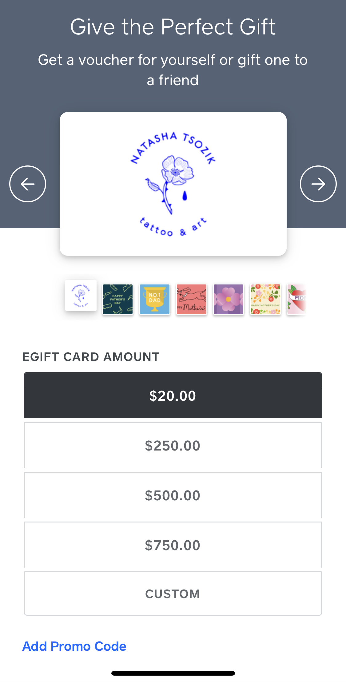 natasha tsozik gift card