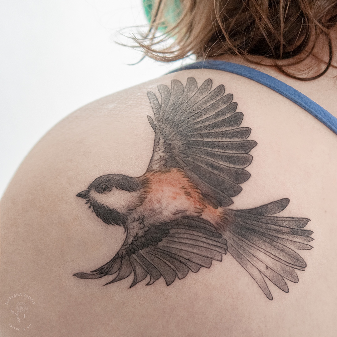 Pin by Gina Mazzini on Tat me up! | Chickadee tattoo, Geometric tattoo  design, Small tattoos