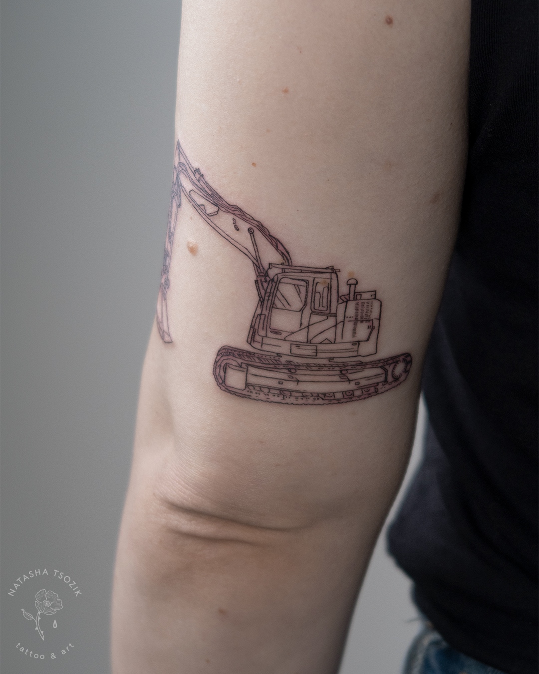 CAT tattoo on a forearm by Natasha Tsozik 2