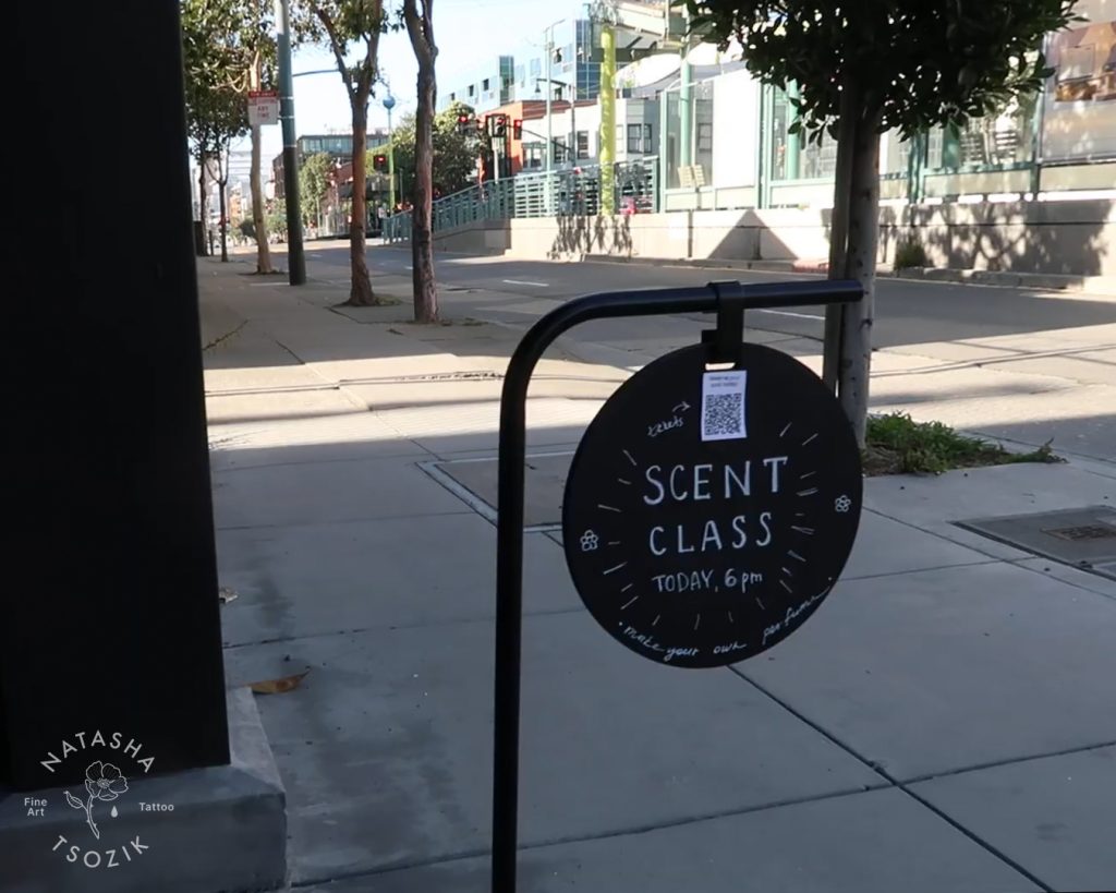 Check out highlights of the San Francisco Scent Class at Natasha Tsozik Fine Art Tattoo. Held on Earth Day in Dogpatch.